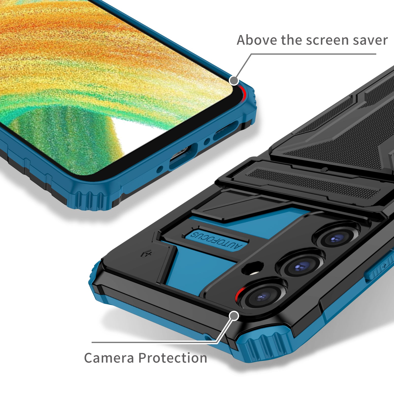 For Samsung Galaxy A34 5G Kickstand Detachable Card Holder Case PC TPU Cell Phone Cover For Samsung Galaxy A34 5G Kickstand Detachable Card Holder Case PC TPU Cell Phone Cover